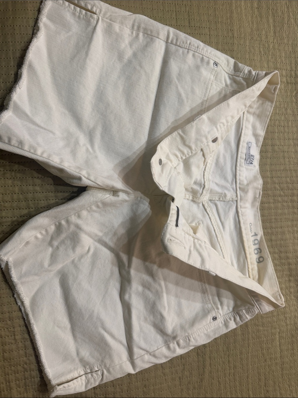 GAP White Denim Cutoff Shorts